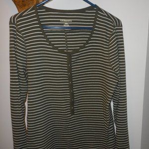 Green Striped Top by G.H. Bass